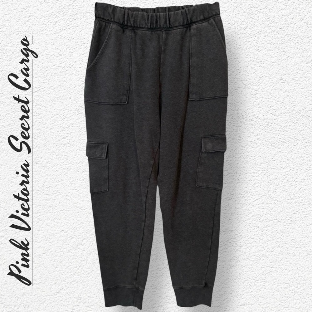 VS PINK CHARCOAL GRAY CARGO JOGGERS